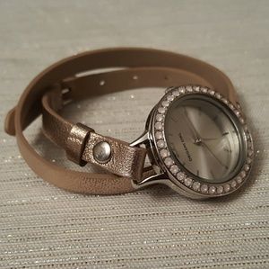 Origami Owl Watch w/ Rose Gold Leather Band